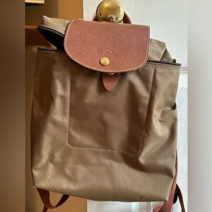 Longchamp Le Pliage Backpack Olive Green